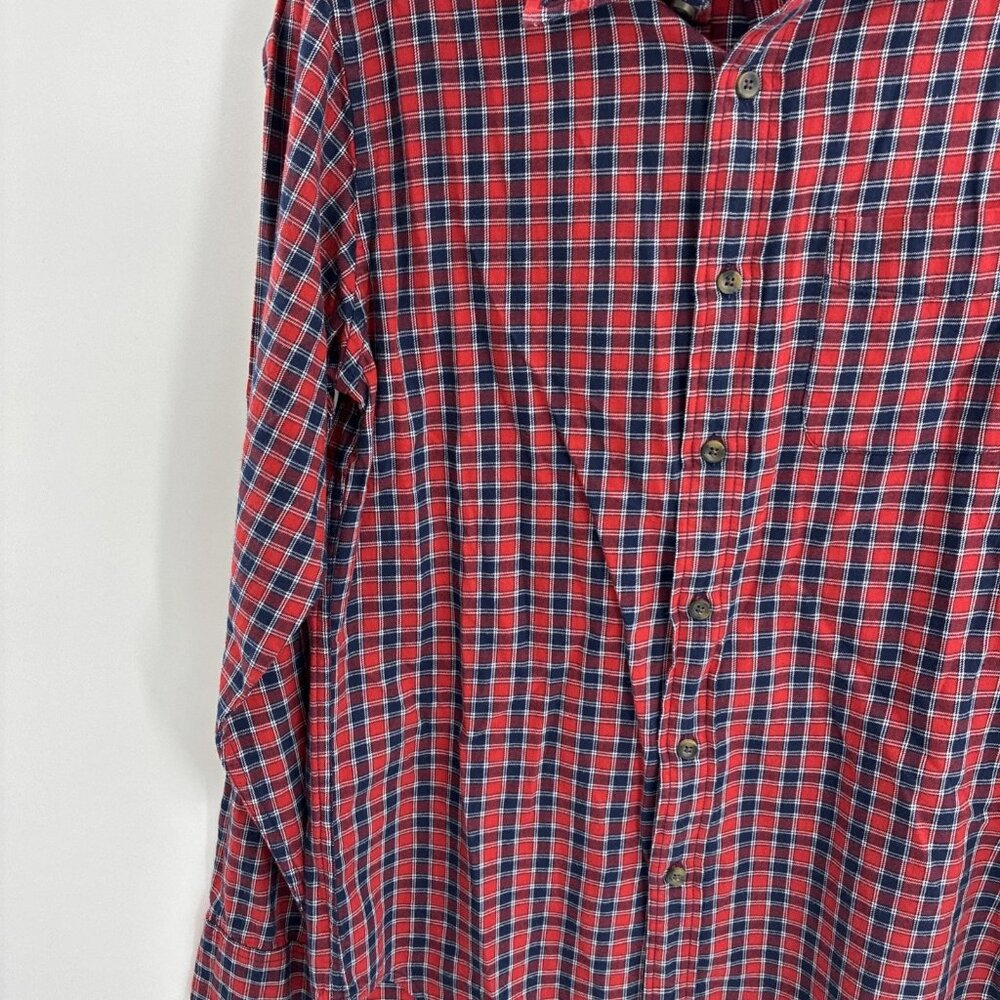 J Crew Mens Brushed Twill Plaid Button Up Shirt Long Sleeve Cotton Size S - Picture 3 of 6